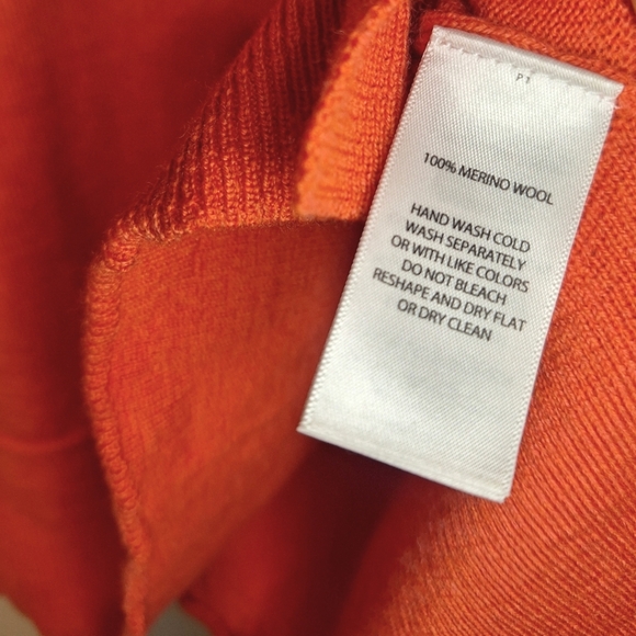 Cynthia rowley small 100% merino wool longsleeve coral tunic SOFT sweater - Picture 6 of 7